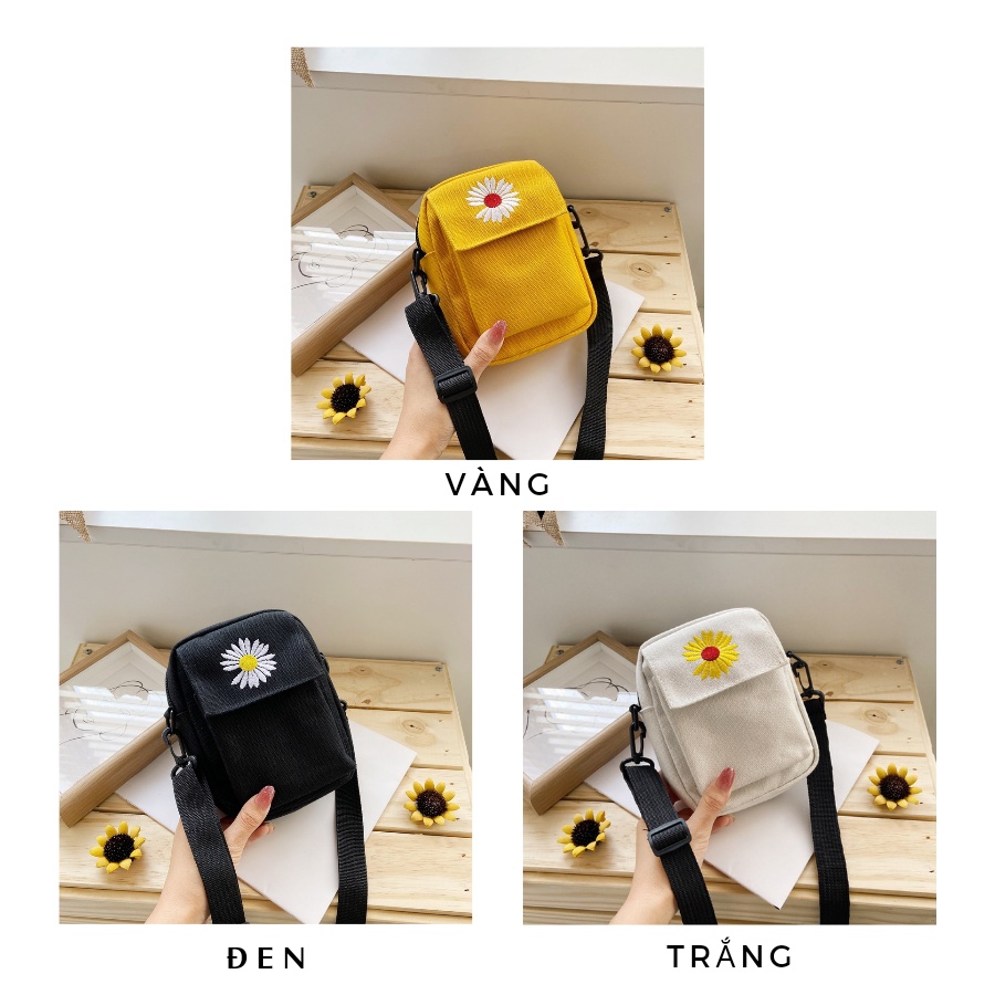 Túi đeo chéo mini vải bố phong cách hàn quốc dễ thương giá rẻ AVAI STORE TV223