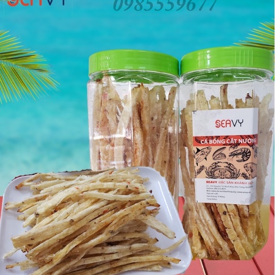 Khô cá bống cắt nướng, cá thiều sợi ăn liền đặc sản Nha Trang,  gói 500 gram - Seavy