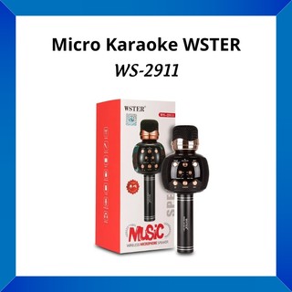 Micro hát karaoke không dây ws-2911 kèm loa bluetooth