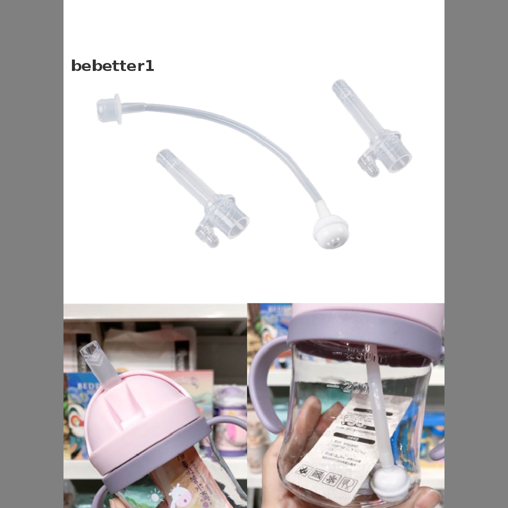 1 Bình Uống Nước Bằng Silicone Kèm Ống Hút Cho Bé