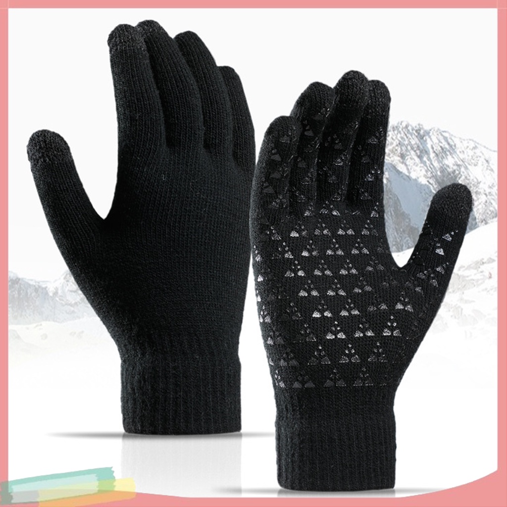 Găng tay giữ ấm cảm ứng chất liệu sợi acrylic thân thiện với làn da
