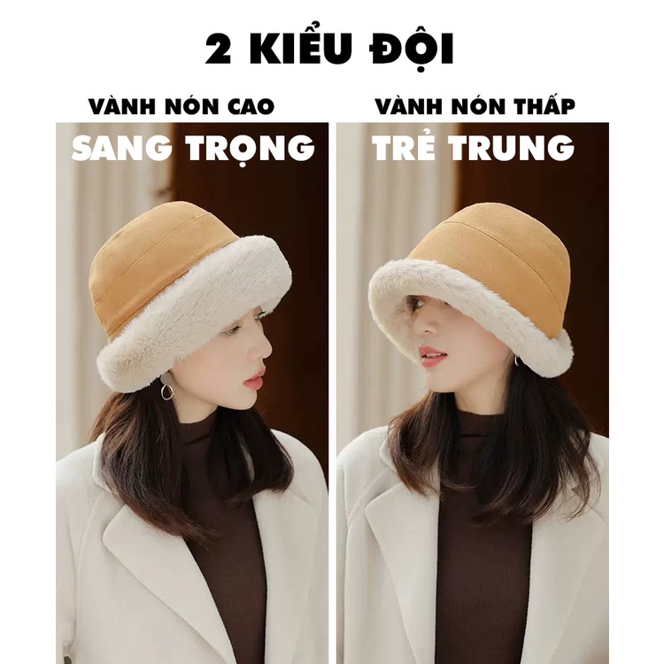 Nón Lông Thời Trang Tây Tạng Quis Tộc 2 Kiểu Đội L2222