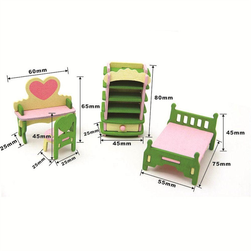 Đồ Nội Thất Phòng Tắm Bằng Gỗ Tỉ Lệ 1: 12 Trang Trí Nhà Búp Bê