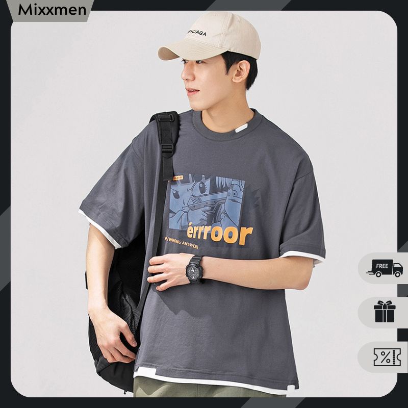 Áo Thun Nam Ngắn Tay Form Rộng In Họa Tiết Thời Trang Mixxmen TOP NAM 257V1