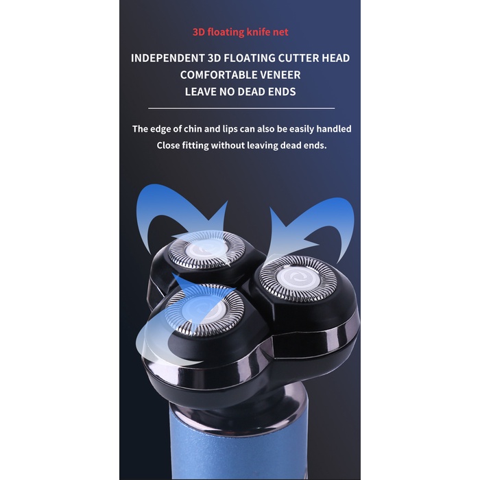 Máy Cạo Râu Mini Kemei Chống Thấm Nước IPX5 Kèm Sạc USB Type c Tiện Dụng Cho Nam