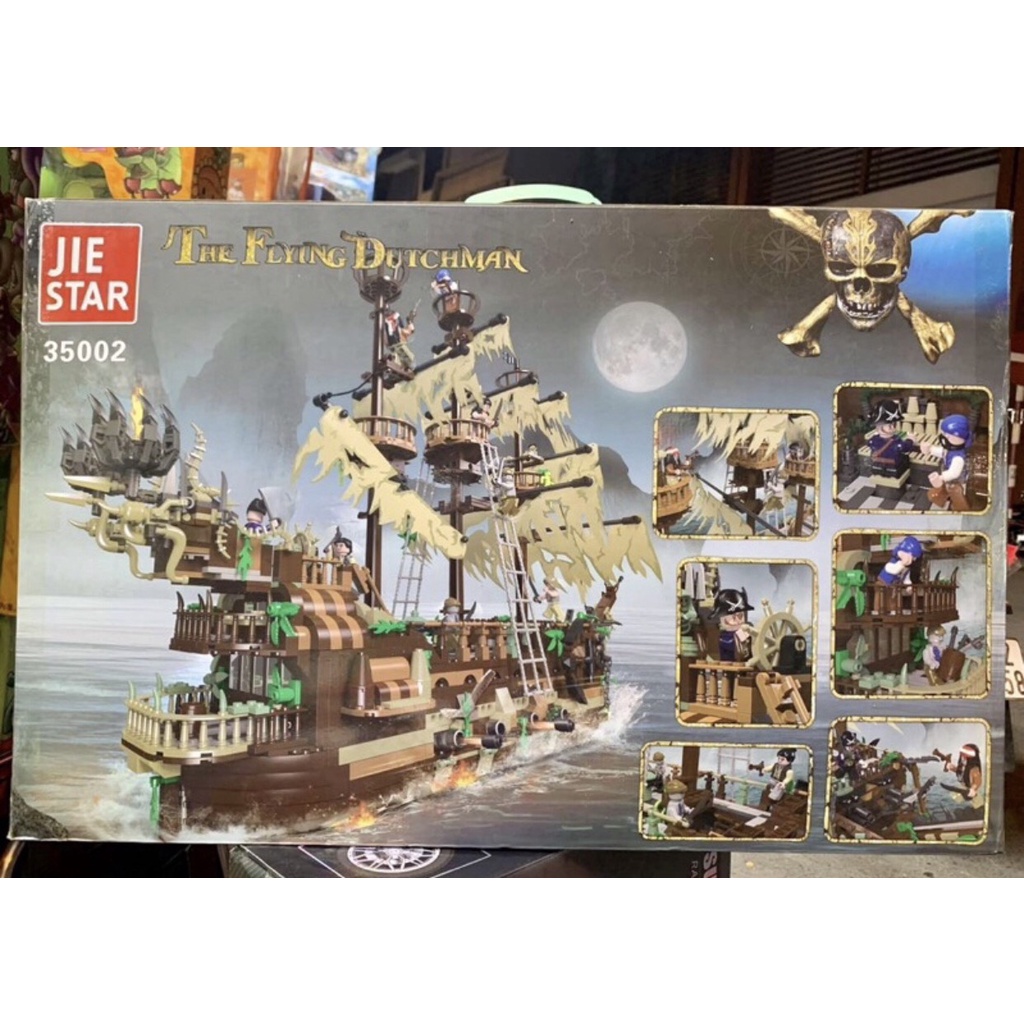 Đồ Chơi Xếp Hình Jiestar 35002 Tàu Người Hà Lan Bay Cướp Biển Vùng Caribbean 2252 Mảnh