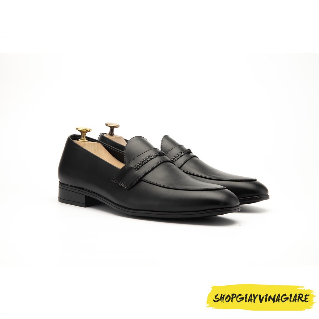 Giày Lười Nam Công Sở XOĂN SHOP Da Pu Pu Size 38 Đến 42 Màu Đen - V1 New 2023