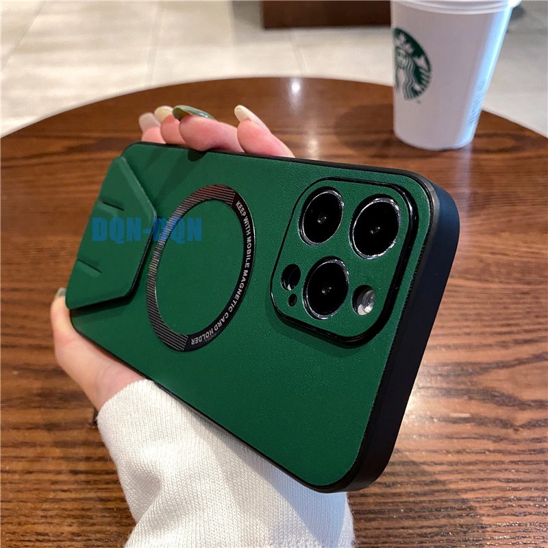 Ốp Điện Thoại Da Có Thể Thu Gọn Cho compatible for iPhone x xr xs Max 11 12 13 14 Pro Max