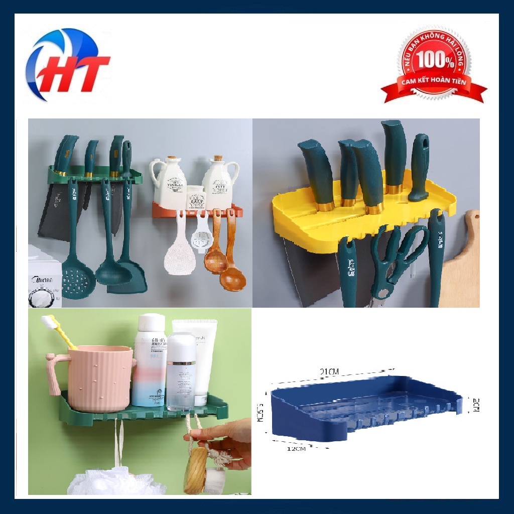 Khay cắm dao, đồ dùng kèm móc đa năng