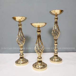 Bộ 3 Trụ Cắm Hoa Xoắn Trang Trí, Decor