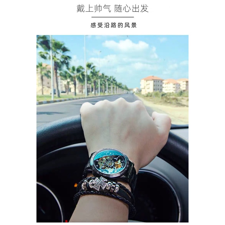 Đồng Hồ Cơ Tự Động Dạ Quang Chống Thấm Nước Thời Trang 2020 Cho Nam