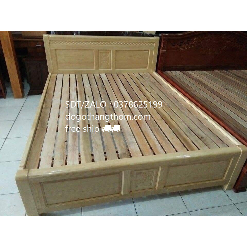 giường ngủ gỗ sồi 1m6x2m
