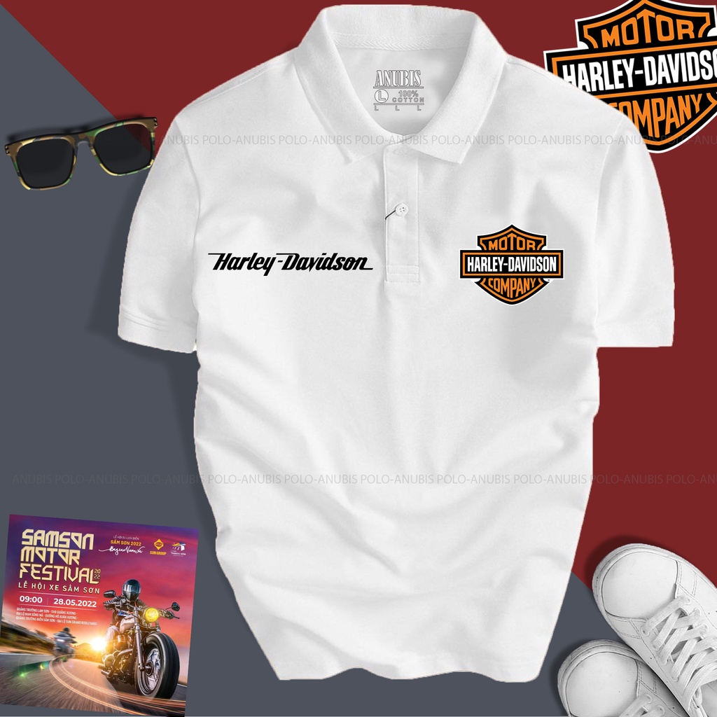 Áo polo xe HARLEY - unisex nam nữ bigsize cao cấp