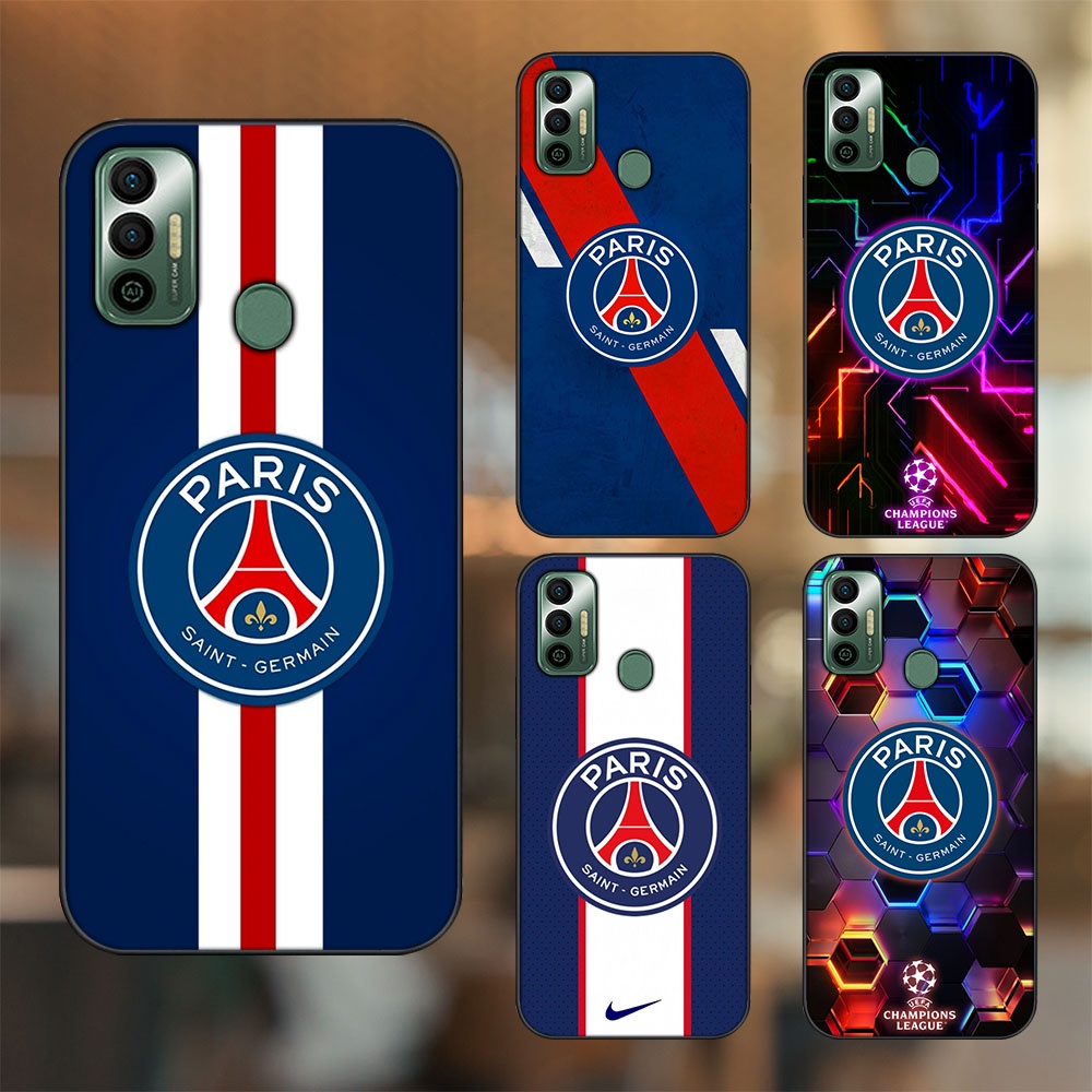 Ốp lưng Tecno Pova Neo viền đen in hình CLB Bóng Đá PSG Paris Saint Germain