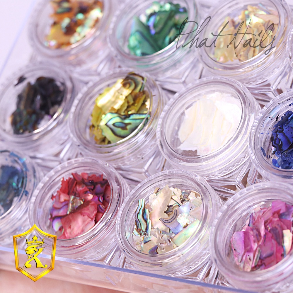 Set xà cừ 12 ô trang trí móng