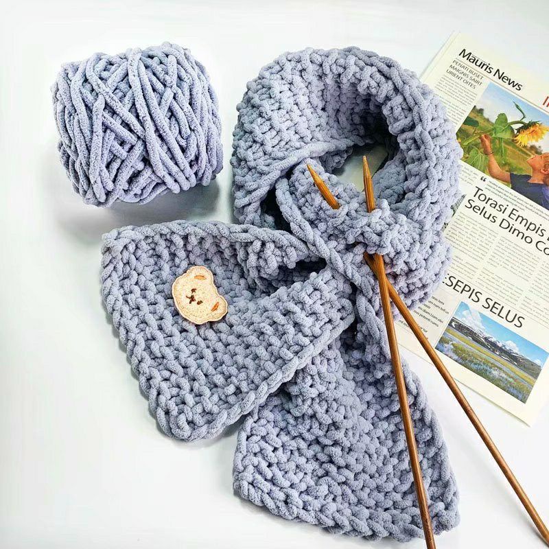 Len Nhung Đũa/ Bông Sữa 100g Đan Móc Khăn Áo Nón