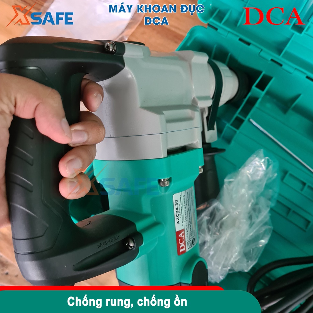 Máy khoan đục bê tông cầm tay DCA AZC04-30 công suất 960W, đường kính mũi khoan tối đa 30mm, mũi đục 14mm