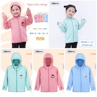 (1,2,6,7,8,9,10 tuổi) Áo khoác chống nắng bé trai bé gái Dokma, chất mềm mát, ngăn tia UV, tặng kèm túi (DA1492-DA1493)