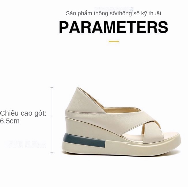 Sandal Cao Gót Hở Ngón Đế Xuồng Dày Phong Cách