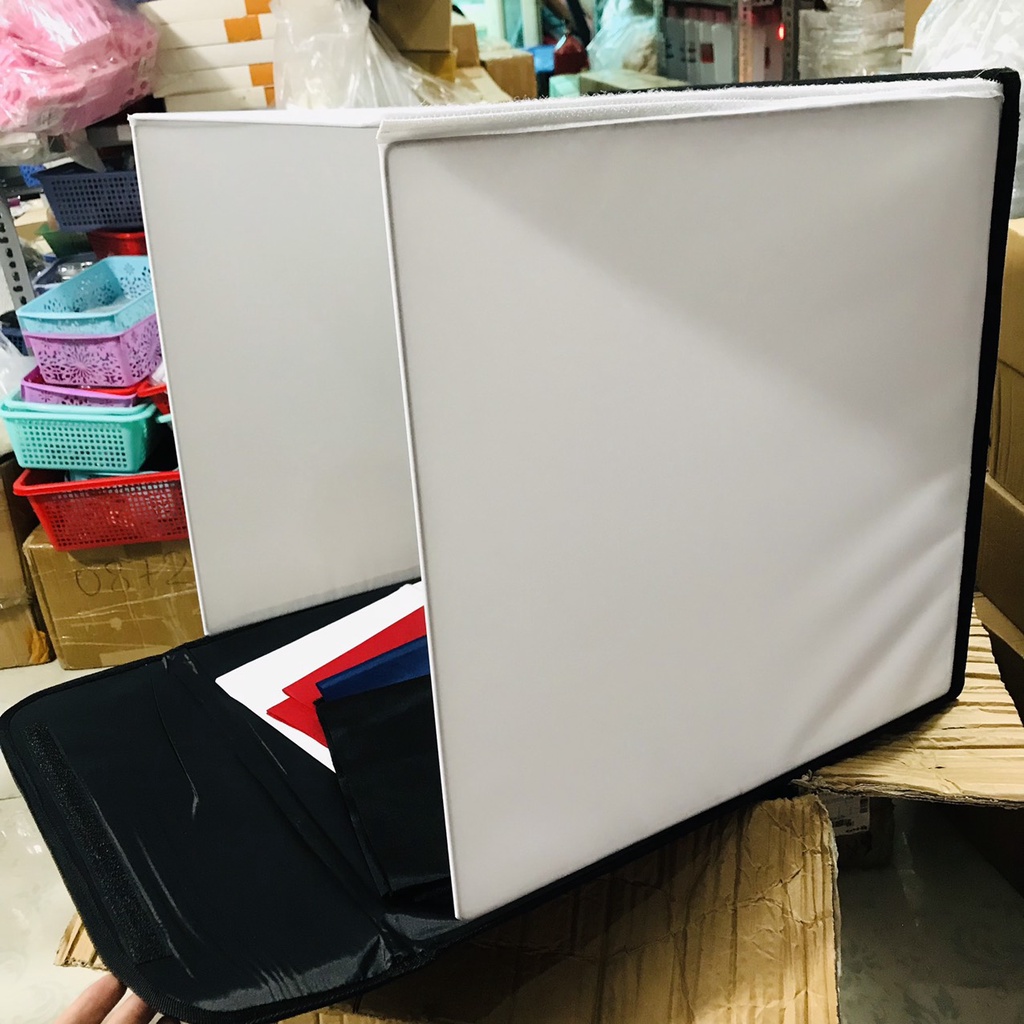 Lồng Chụp Sản Phẩm không led 60X60cm tăng kèm 3 phông nền