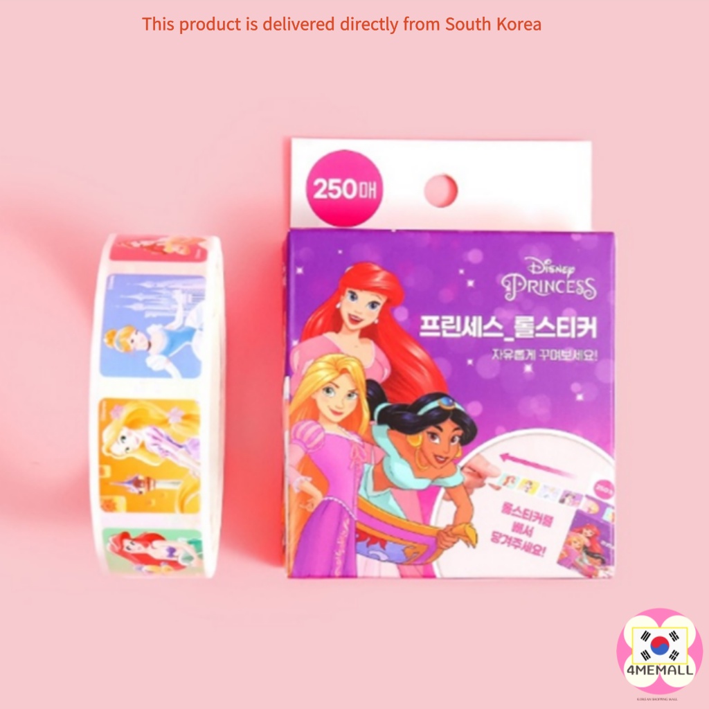 DAISO Cuộn 250 Miếng Dán Trang Trí Thiệp Hoạt Hình Disney Pixar Princess
