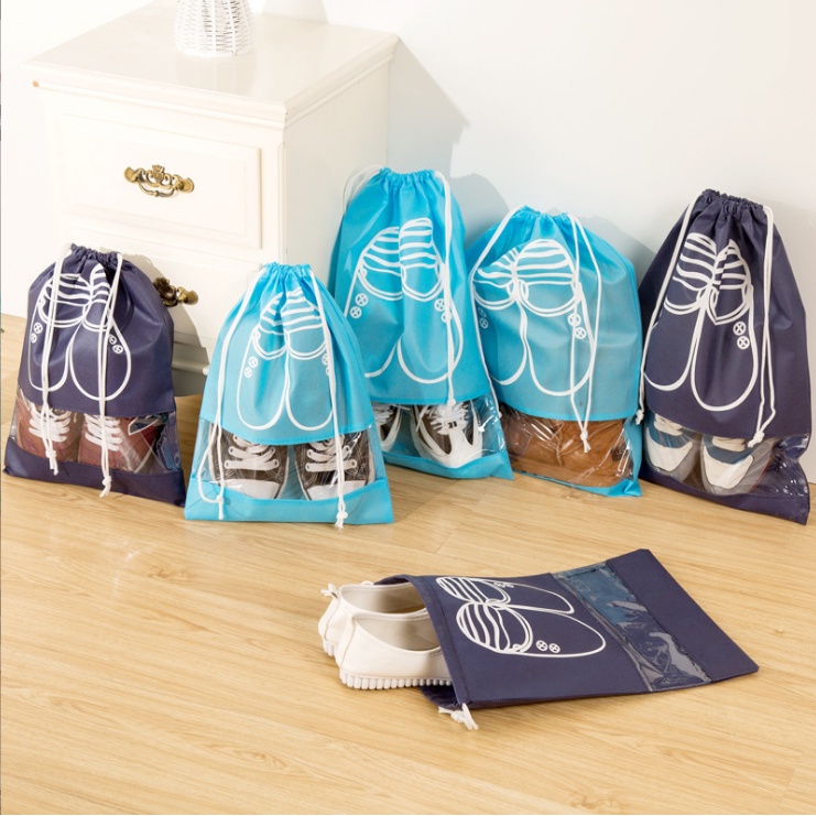 Túi Vải Đựng Giày Đá Bóng Đựng Giày Dép Du Lịch Dã Ngoại Dây Rút Chống Bụi PINKWISH K160