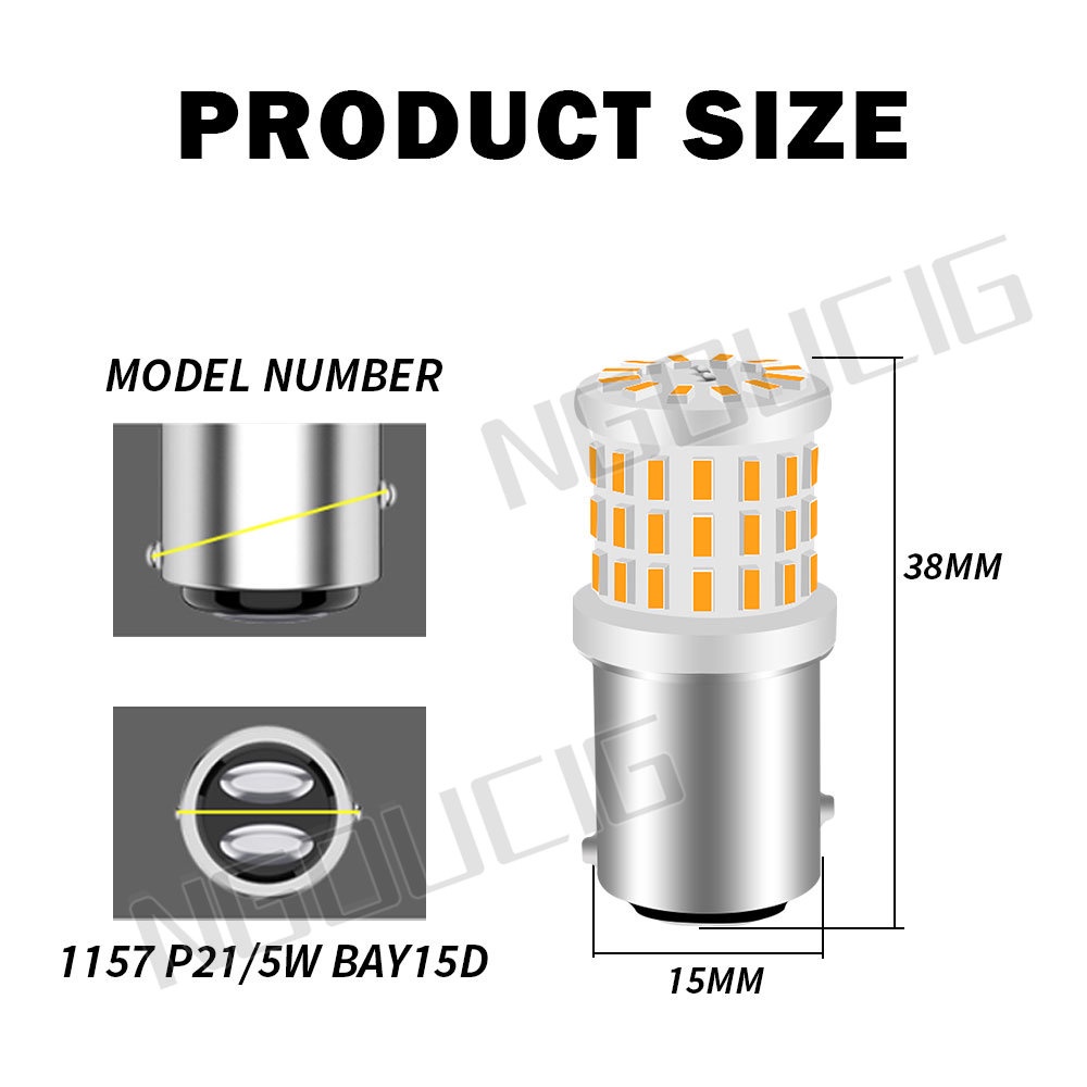 Bóng Đèn Led Tín Hiệu 57SMD 1156 1157 BAU15S BA15S P21W BAY15D P21 5W DC12V Chuyên Dụng Cho Xe Mô Tô