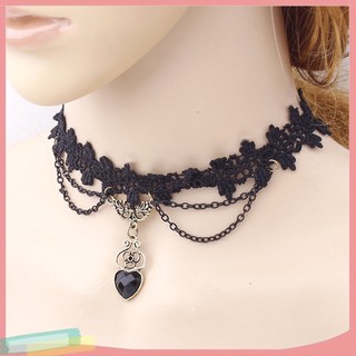 Vòng cổ choker ren màu đen cá tính cho nữ