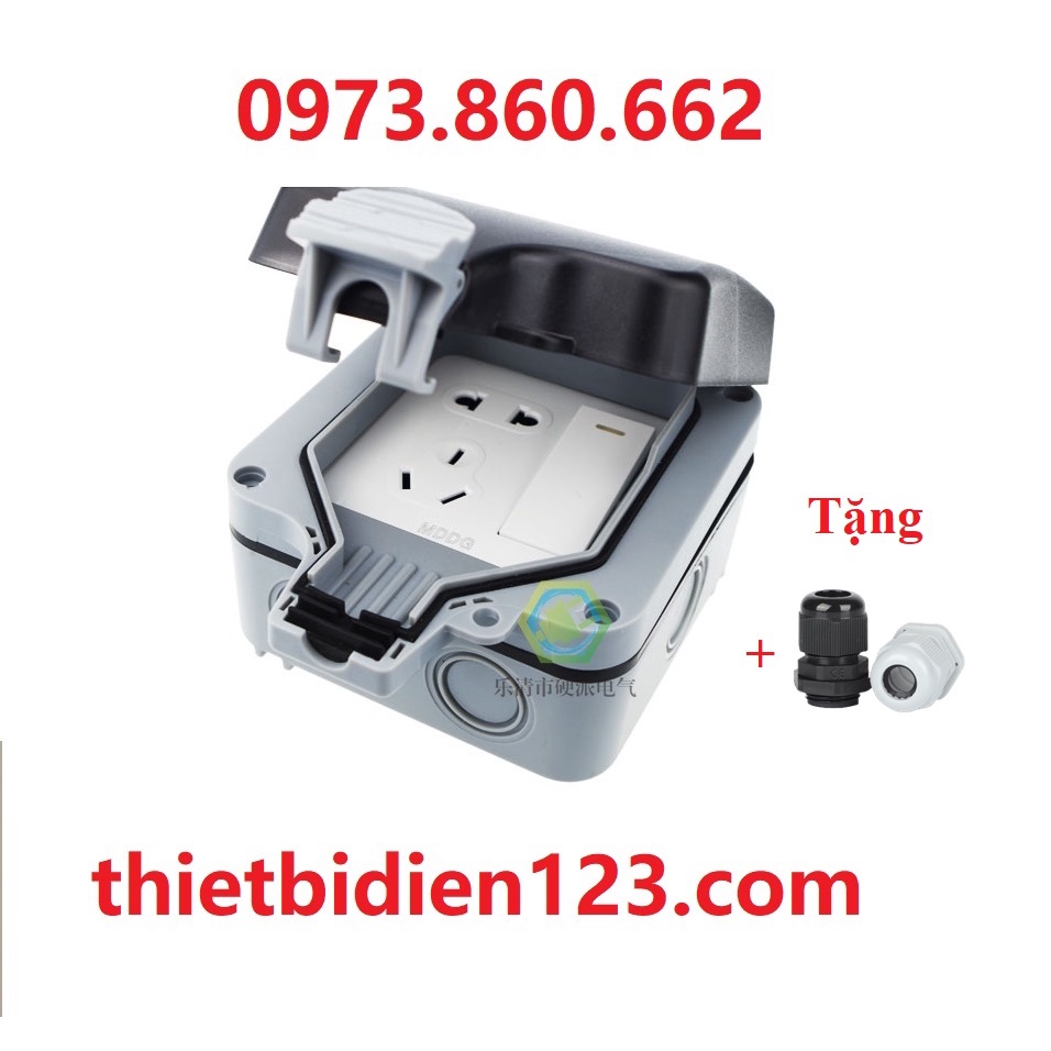 Ổ Cắm 5 lỗ chống nước nhà tắm cao cấp - Ổ cắm vườn cây, quán cafe nhà hàng ngoài trời