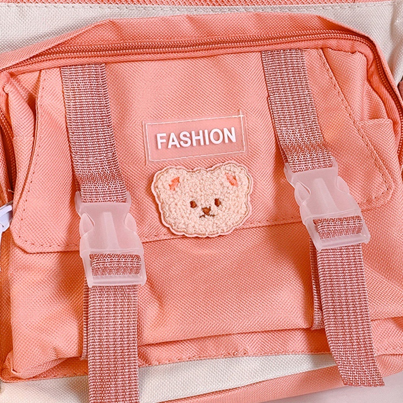 Miếng Dán Ủi Thêu Hình Đầu Gấu Hoạt Hình Dễ Thương