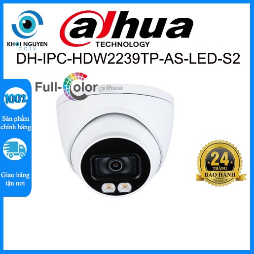 Camera IP 2.0MP Dahua DH-IPC-HDW2239TP-AS-LED-S2 Full Color tích hợp Micro