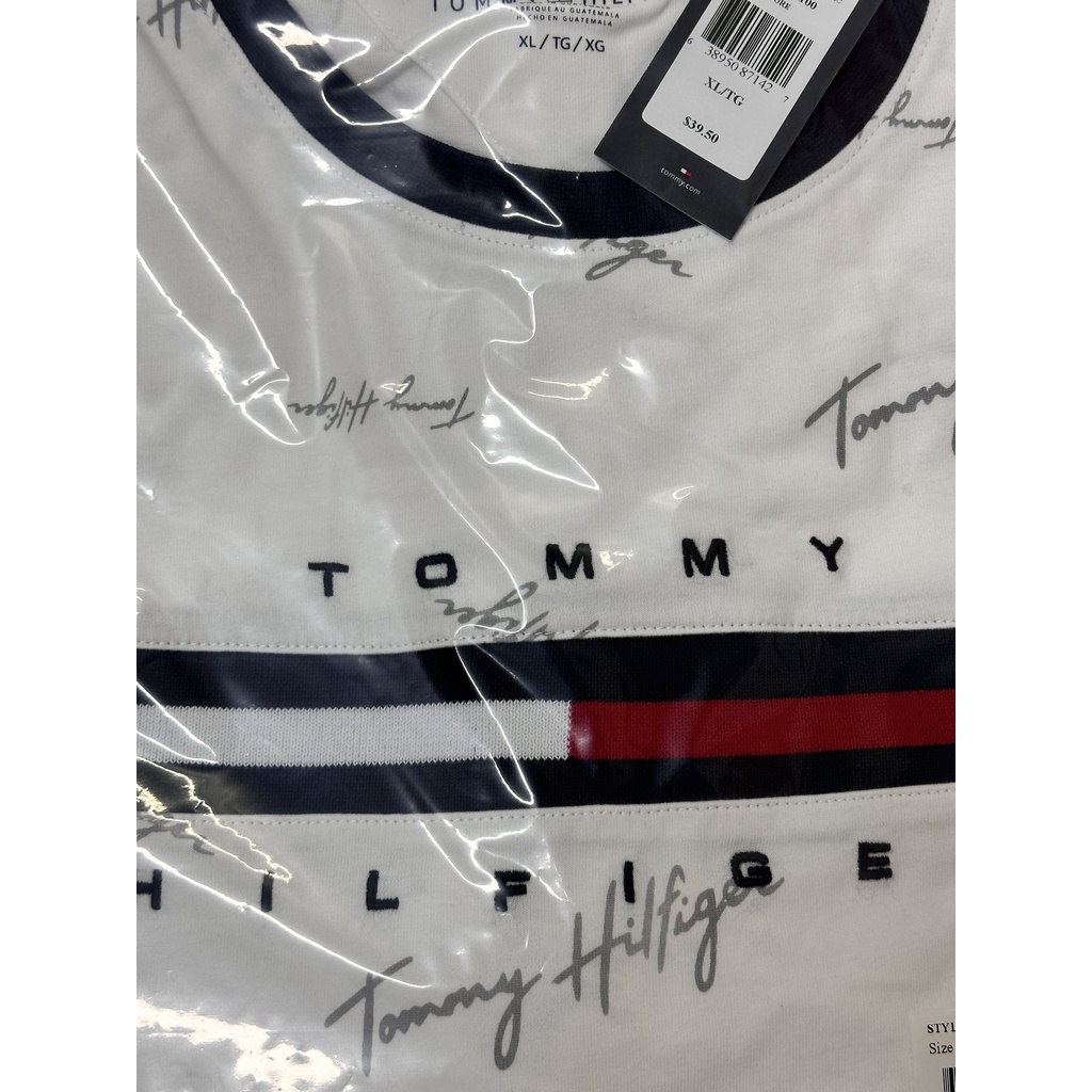 Áo Thun Tommy Cổ Tròn nam nữ 2022 chính hãng Tommy essential Script Logo T-Shirt
