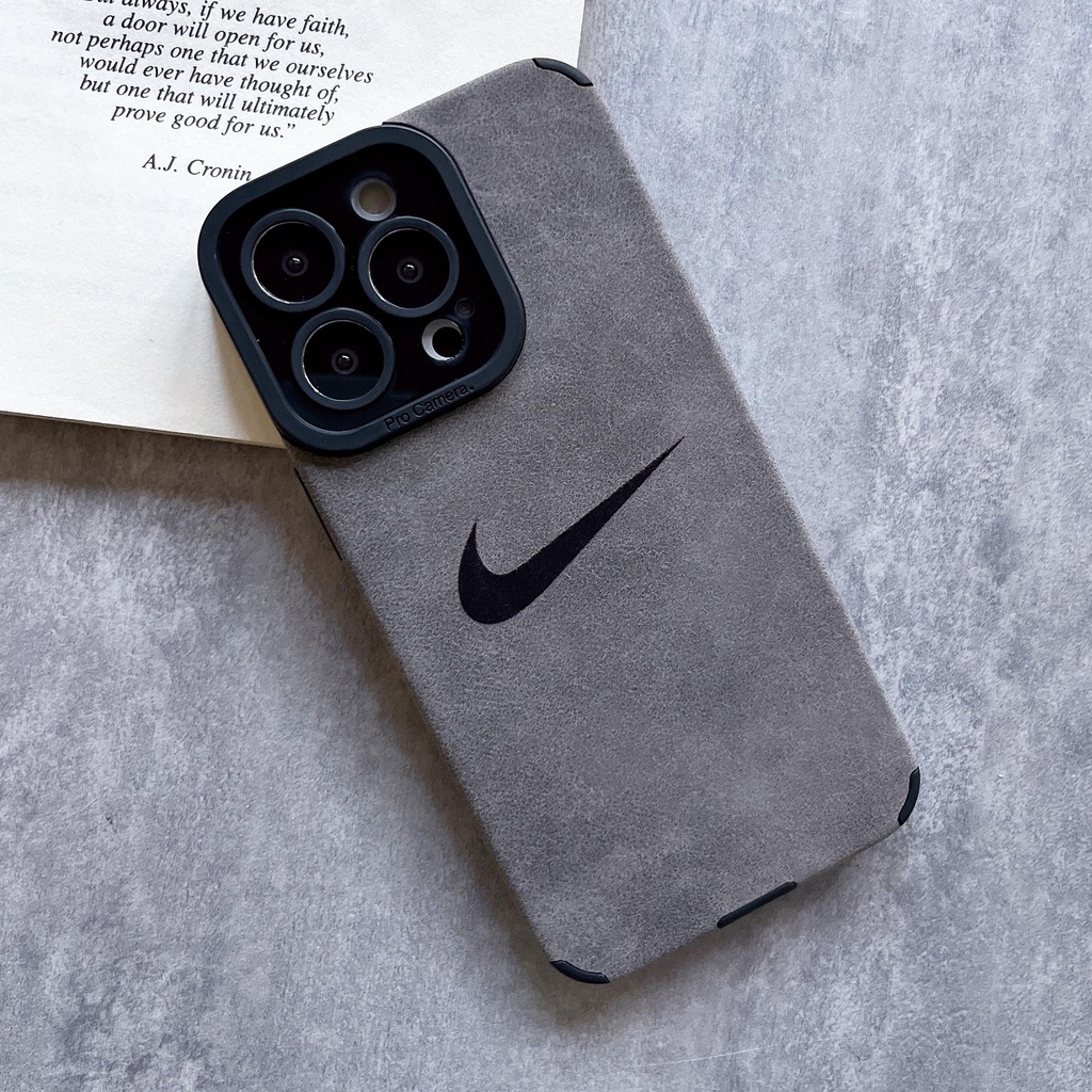 Ốp Điện Thoại Da Lộn Mềm Chống Sốc Có Móc Thời Trang Cho iPhone 14ProMax 13 12Pro 11Promax XS XR 7P