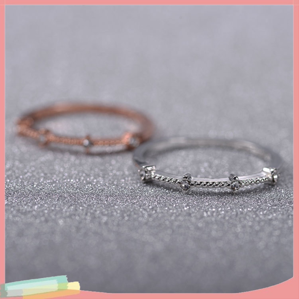 Nhẫn hợp kim trang trí 4 chiếc đính đá thời trang cho nữ