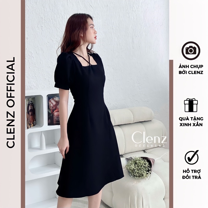 Đầm đen dáng dài dự tiệc dạo phố có size XS Bigsize D15