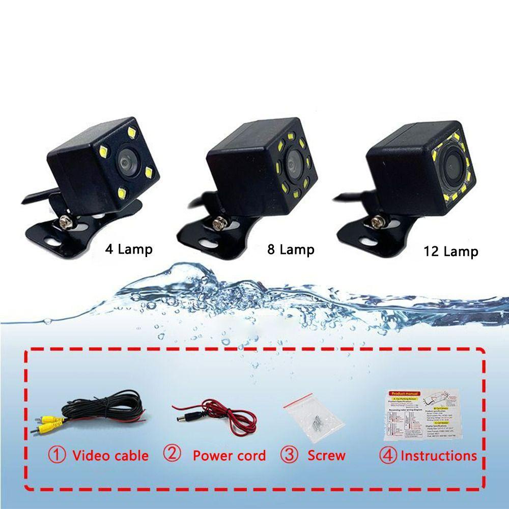 Camera Chiếu Hậu Màu Đen Độ Nét Cao 12V IP68 170 Độ Nhìn Xuyên Đêm Cho Xe Hơi