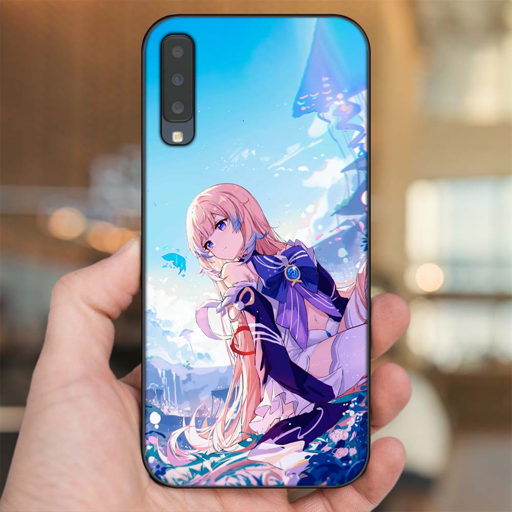 Ốp lưng Samsung A7 2018 viền đen in hình Sangonomiya Kokomi Genshin Impact