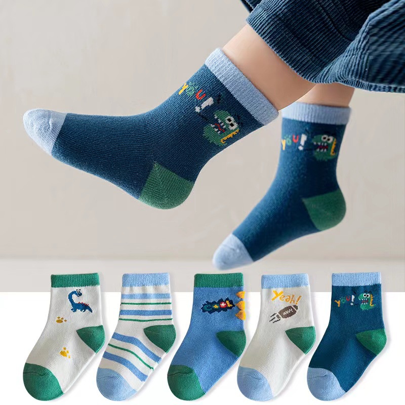 Set 5 Đôi Tất Cotton Dễ Thương Cho Bé