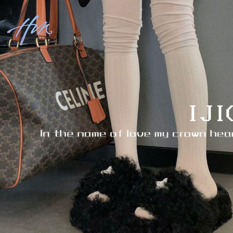 Ijio Niche Vớ Dài Qua Gối Kẻ Sọc Dọc Nhiều Màu Sắc Ngọt Ngào