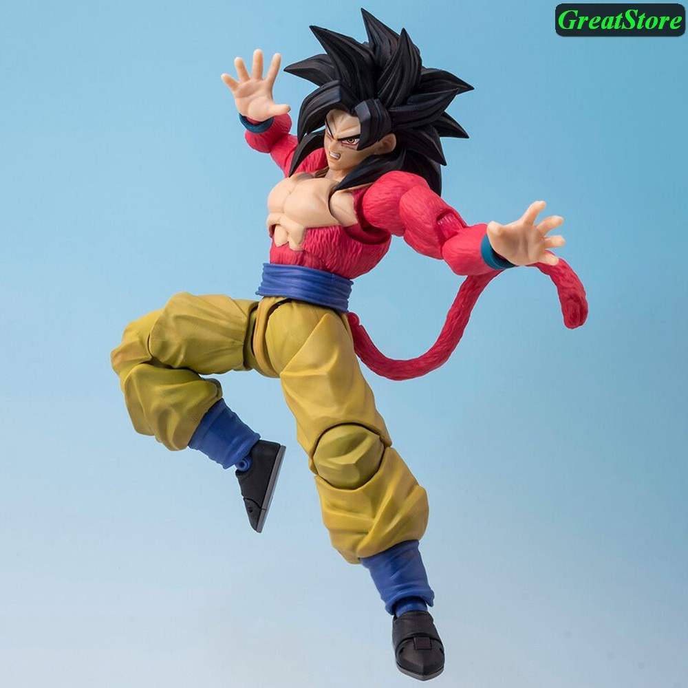 Mô hình Dragonball Son goku Vegeta super saiyan 4 FIGMA Ation Figure 16 cm cử động được