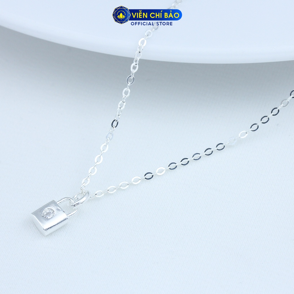 Dây chuyền hình khoá chất liệu bạc 925 thời trang phụ kiện trang sức nữ Viễn Chí Bảo D400856