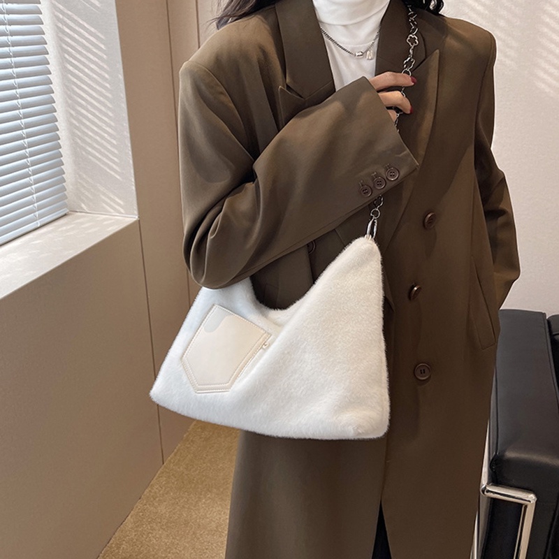 Túi Đeo Vai Cỡ Lớn Bằng Nhung Lông Thời Trang Dành Cho Nữ