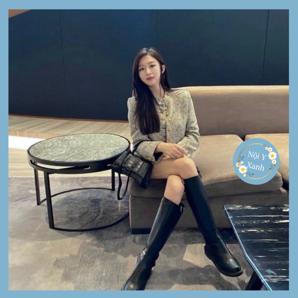 áo dạ twee 2 lớp hàng thời thượng màu tiêu cúc đồng xa hoa Nội Y Xanh hot trend thu đông ấm áp