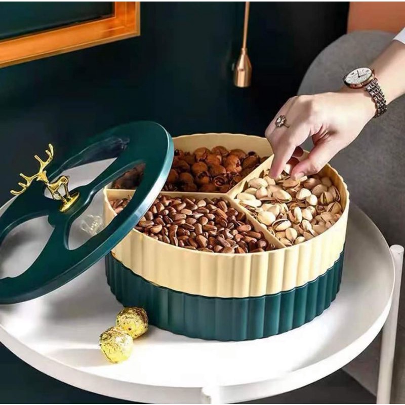 Khay Mứt Hươu 2 Tầng Cao Cấp Sang Trọng