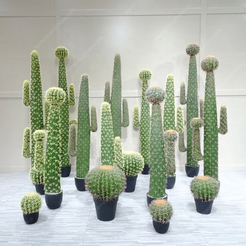 Cây xương rồng giả đường kính 12cm