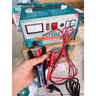 12A máy sạc bình ac qui TOTAL TBC1601; Máy sạc bình điện ắc qui TOTAL TBC2201 Thiết bị sạc bình Điện áp vào 12/24V