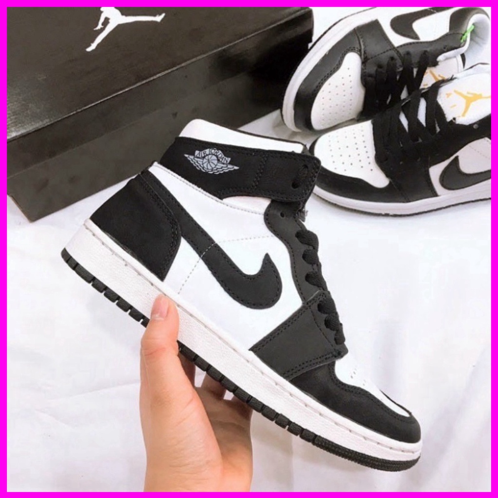 Giày thể thao Jodan panda, Giày JD1 cao cổ đen trắng nam nữ cực hot dễ phối đồ 2021 Xmenshop2