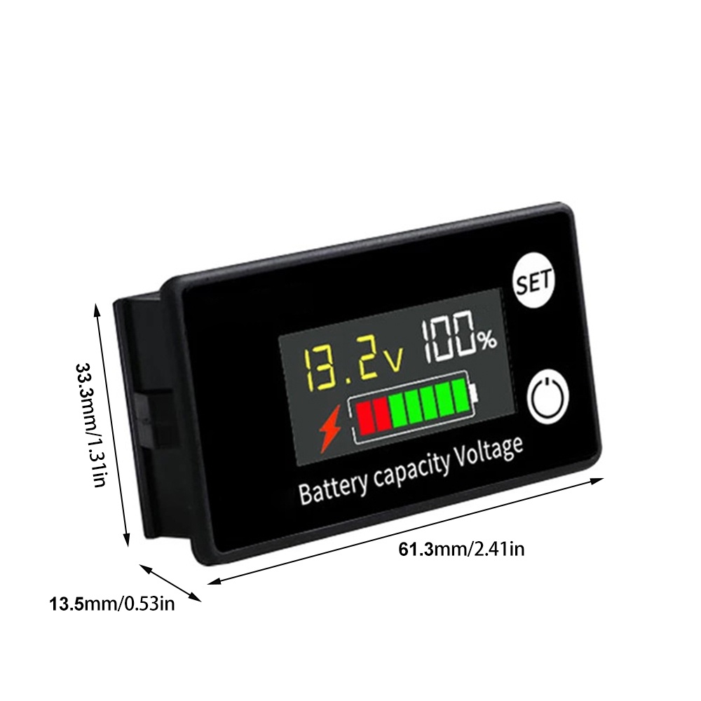 AIDEEPEN Vôn kế 6133A màn hình LCD kỹ thuật số DC8-100V tiện lợi