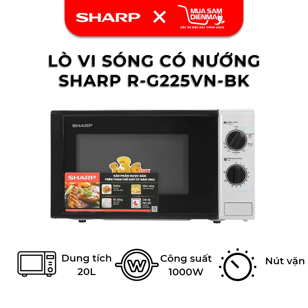 Lò Vi Sóng Cơ Sharp R-G225VN-BK 900W