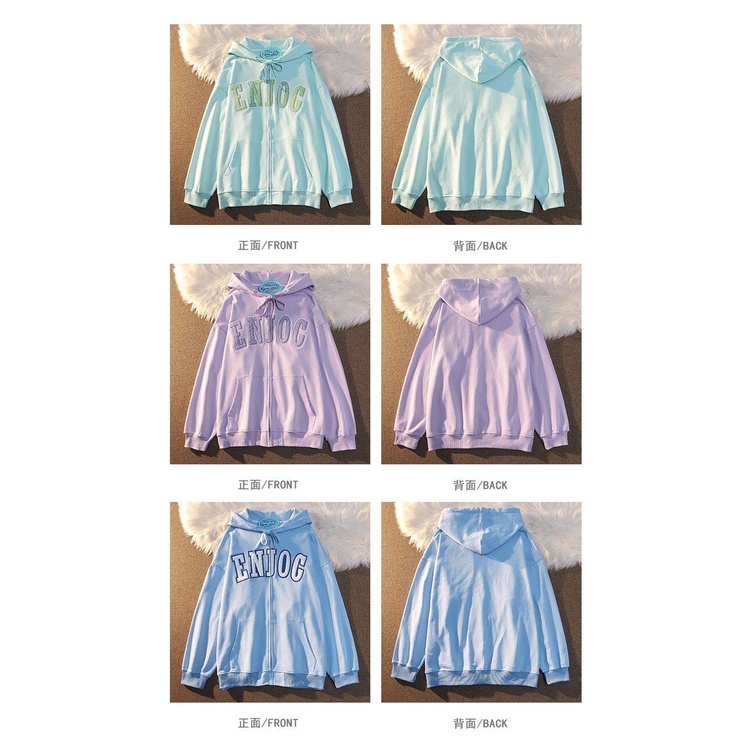 My AI Style Myaistyle áo khoác nữ áo khoác hoodie áo khoác áo hoodie nữ áo hoodie áo khoác hoodie nữ Phong cách Hàn Quốc Thoải mái Thanh lịch HA220208-Blue-S 36Z230909